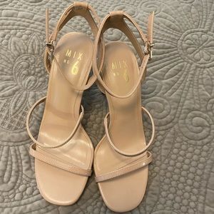 Mix No 6 nude strappy heels. Women’s size 7